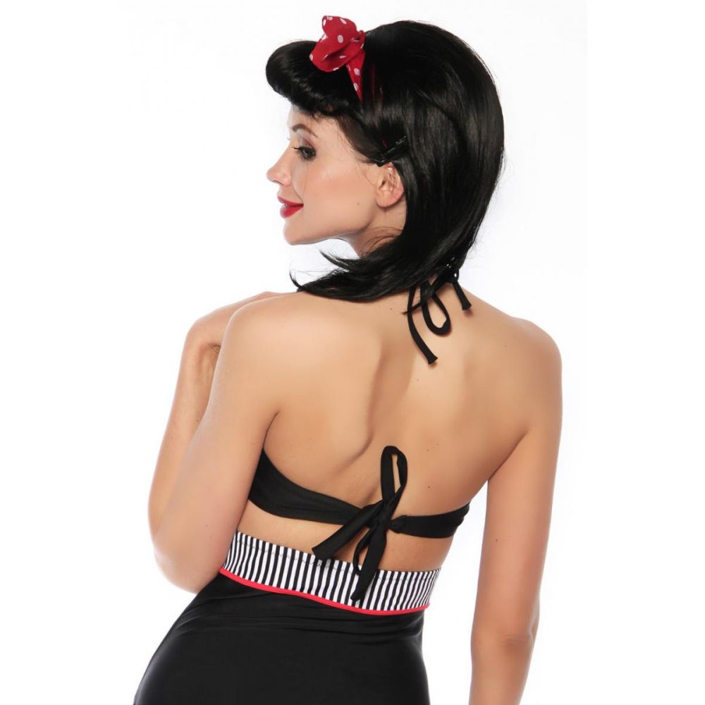 Atixo - Vintage Haut de bikini - Noir/Blanc